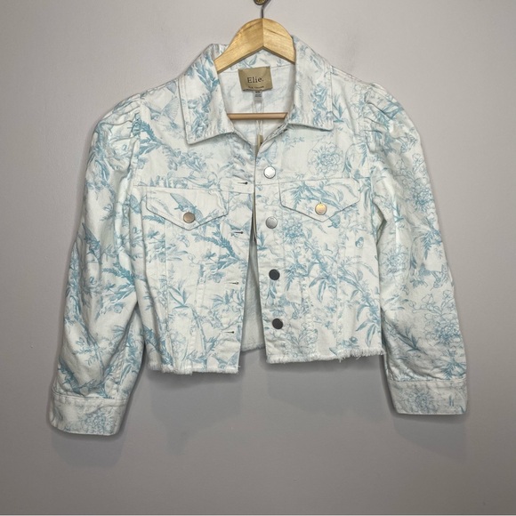 Elie Tahari Toile Cropped Denim Jacket - Size M - NWT - Picture 9 of 9